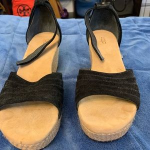 UGG Black Suede Sandal size 9